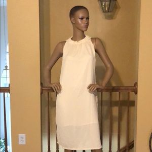 Prologue midi shift dress in lemon yellow